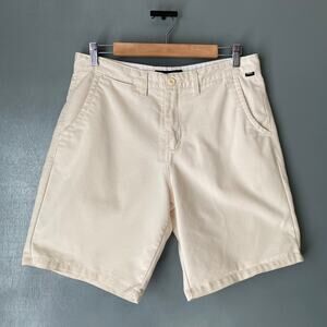 VANS Men's 32R White Ivory Chino Shorts Classic Skater Surfer Cotton Minimalist